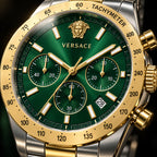 Versace Hellenyium Chronograph Men's Watch – Green / Two-Tone 44 mm – VE2U00522