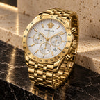 Versace Hellenyium Chronograph Men's Watch – White / Gold 44 mm – VE2U01124