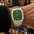 Versace Dominus Chronograph Men's Watch – Green / Two-Tone 42 mm – VE6H01125