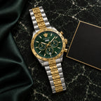 Versace Greca Extreme Chronograph Men's Watch – Green / Two-Tone 45 mm – VE7H00523