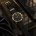 Versace Icon Active Chronograph Men's Watch – Black / Gold 44 mm – VE8P00724