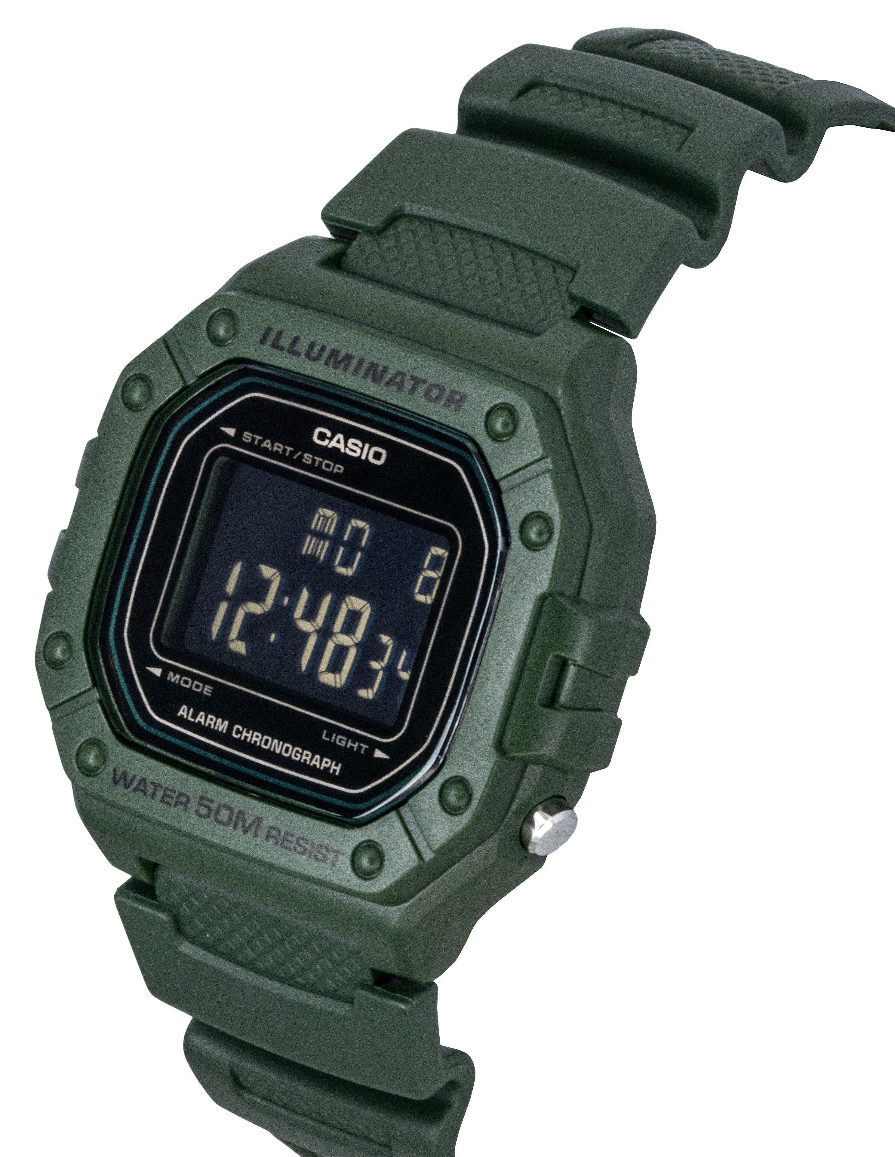 Casio Standard Digital Resin Strap Quartz W-218H-3BV Men's Watch
