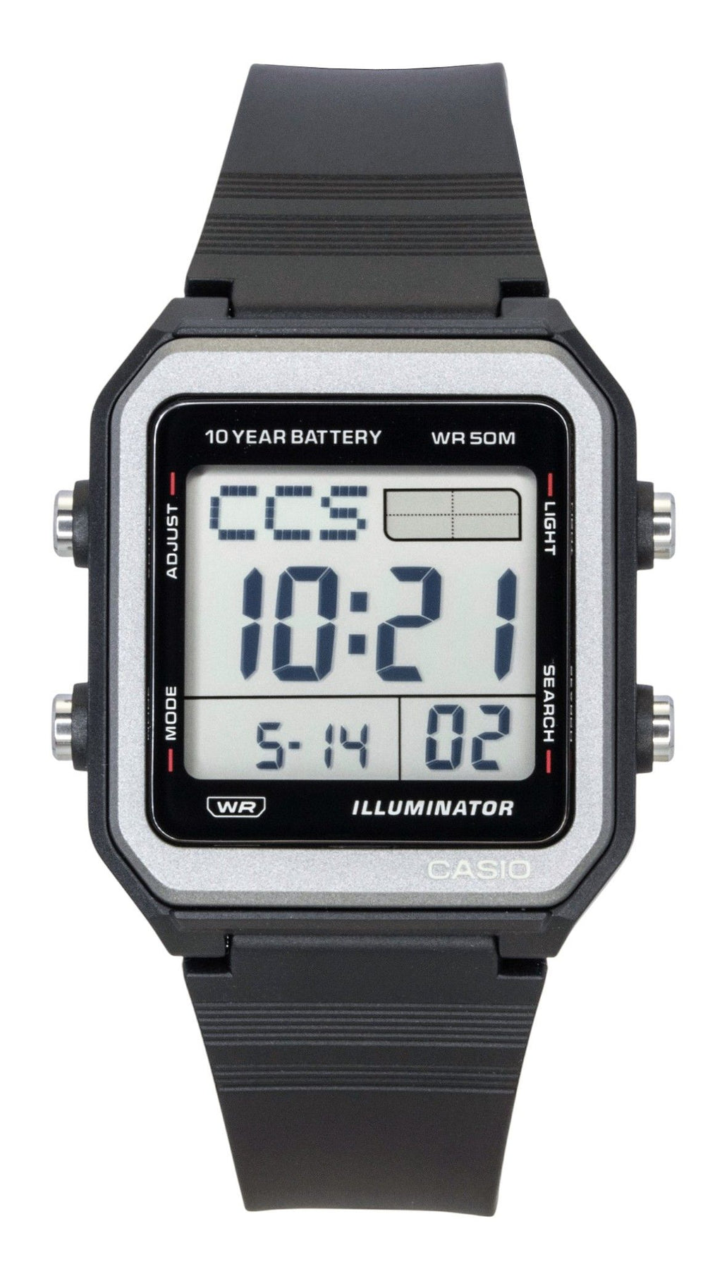 Casio Digital Resin Strap Quartz W-221H-1AV Unisex Watch