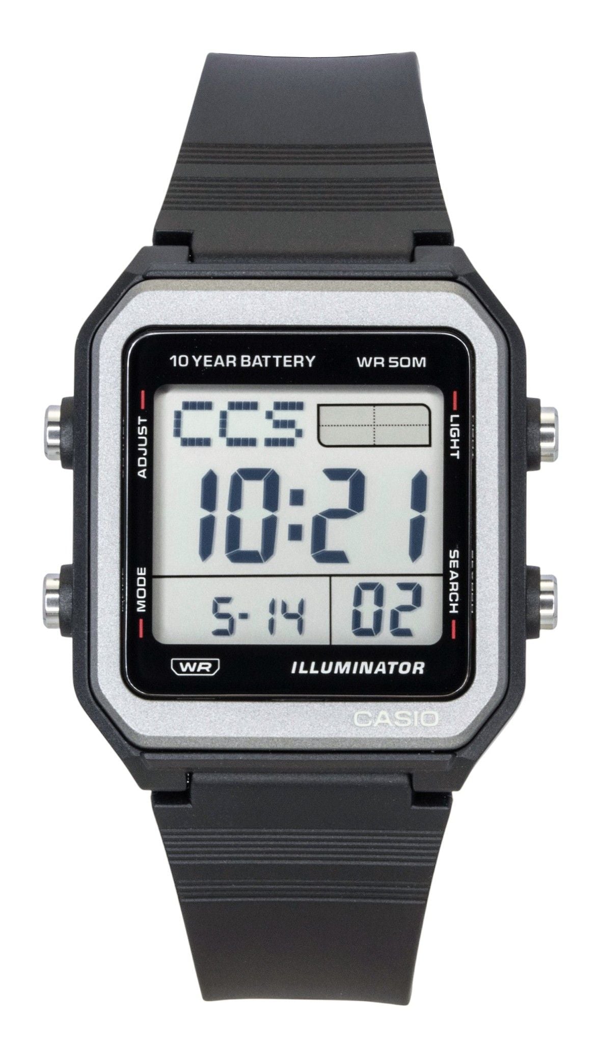 Casio Digital Resin Strap Quartz W-221H-1AV Unisex Watch