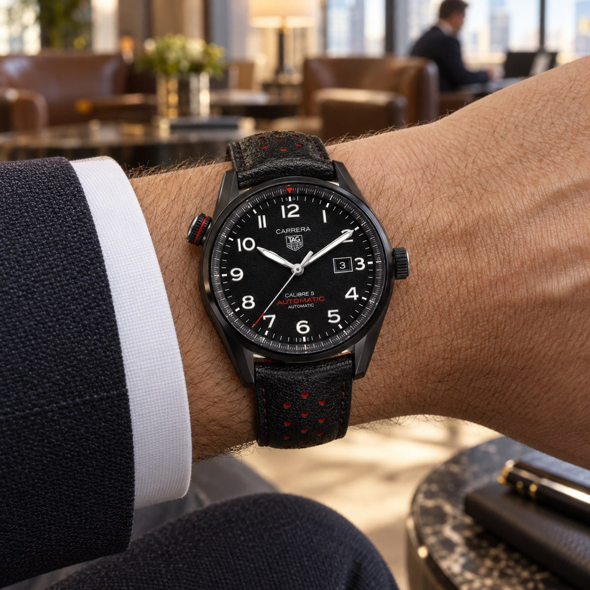TAG Heuer WAR2A80.FC6337 watch on wrist