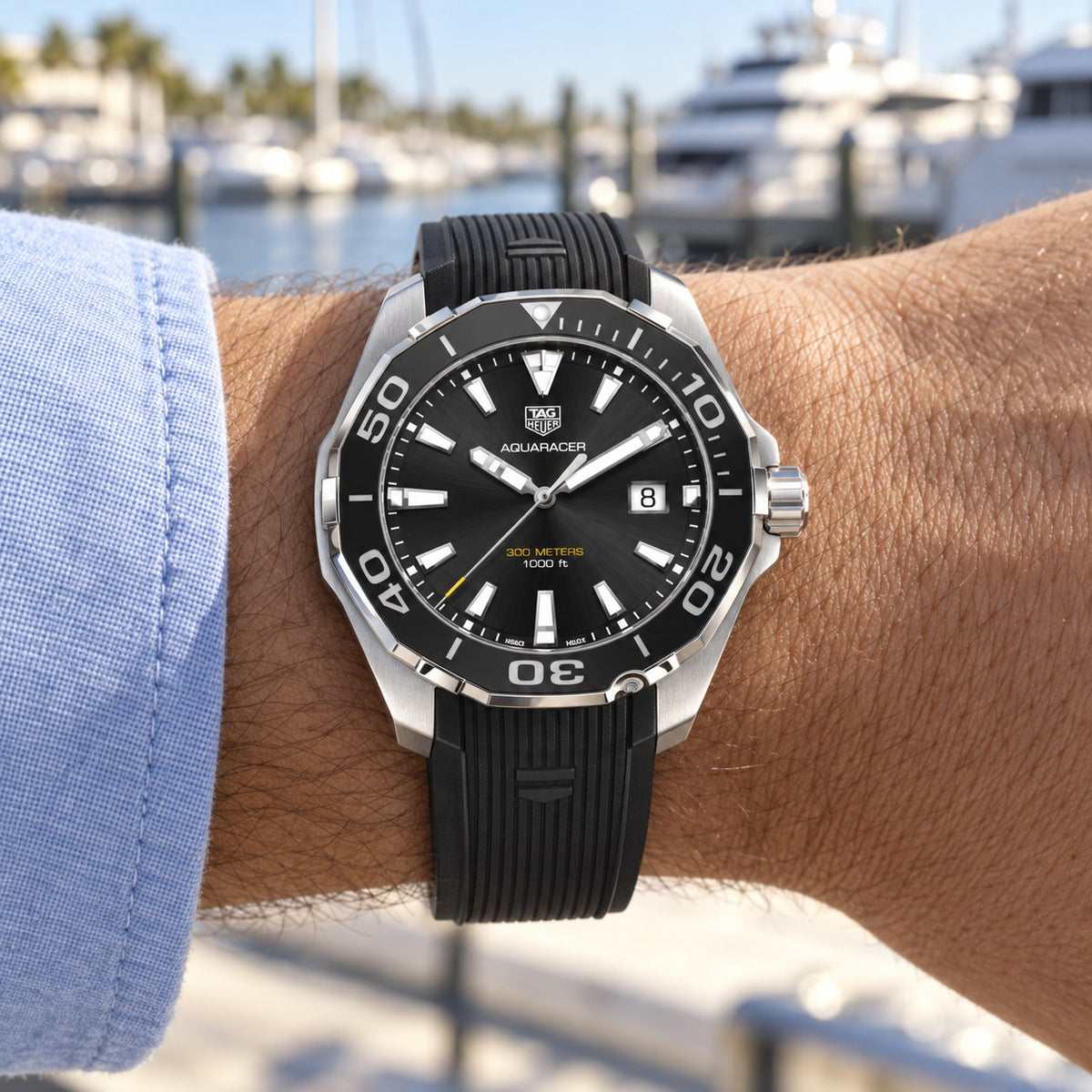 TAG Heuer WAY101A.FT6141 watch on wrist