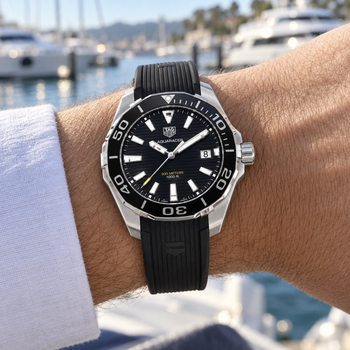 TAG Heuer WAY111A.FT6151 watch on wrist