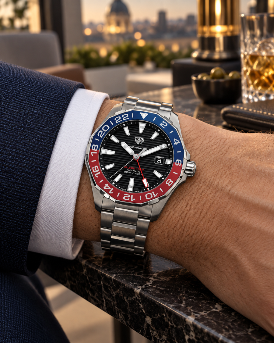 TAG Heuer Aquaracer GMT WAY201F.BA0927 on wrist