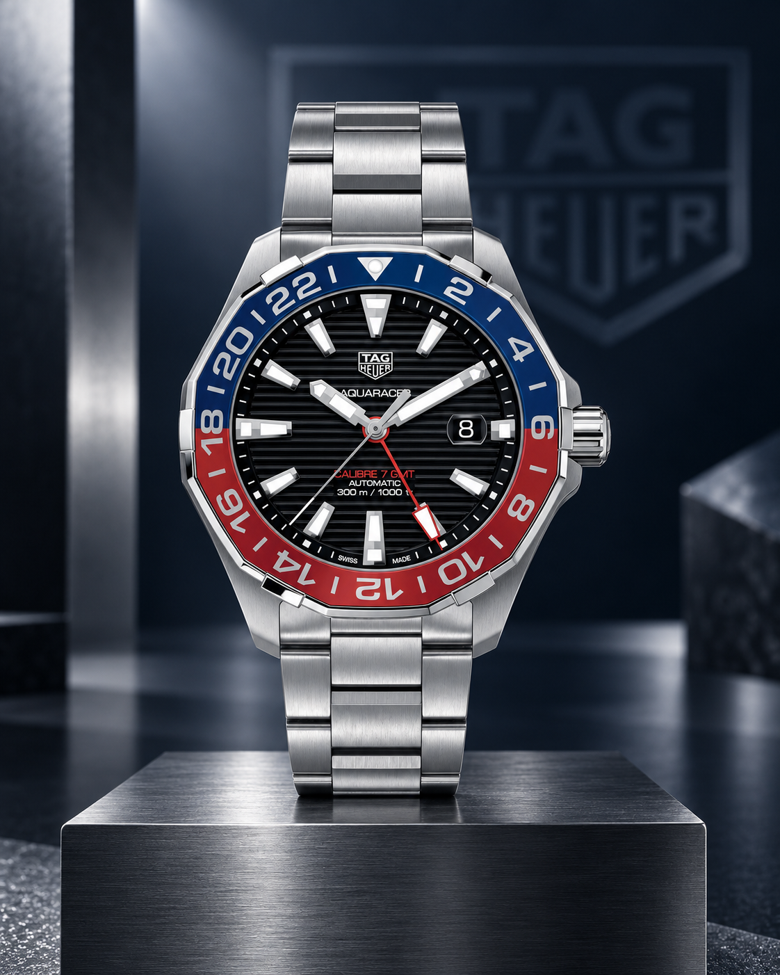 TAG Heuer Aquaracer GMT WAY201F.BA0927 studio product view