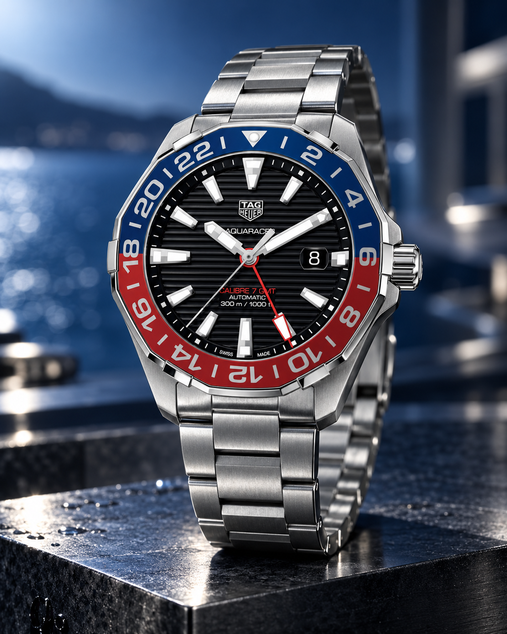 TAG Heuer Aquaracer GMT WAY201F.BA0927 coastal lifestyle product view