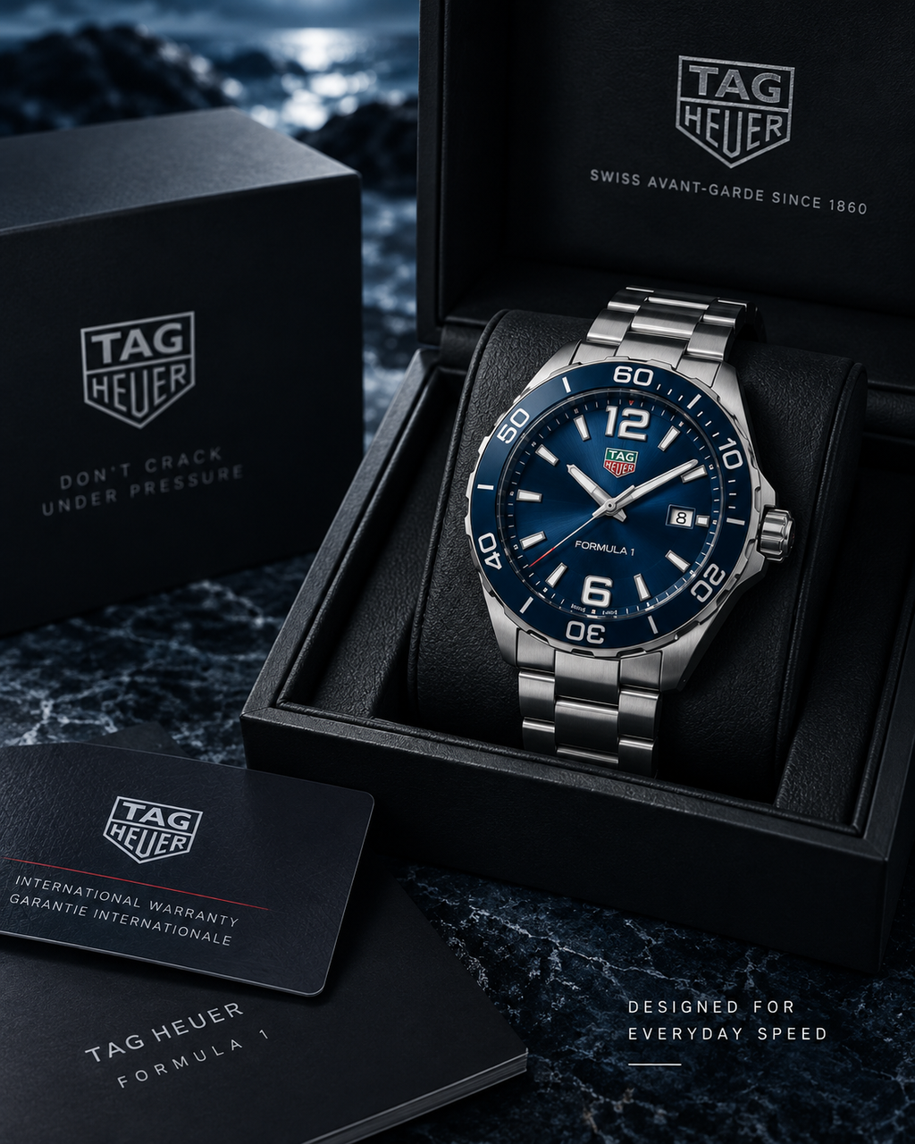 TAG Heuer Formula 1 Date WAZ1010.BA0842 presentation box display