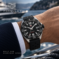 TAG Heuer Formula 1 WAZ1110.FT8023 black dial and rubber strap on wrist