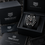 TAG Heuer Formula 1 WAZ1110.FT8023 styled presentation in a dark watch box