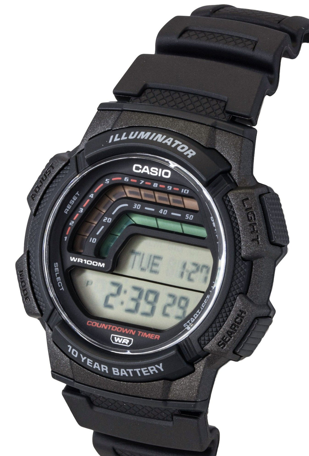 Casio Digital Resin Strap Quartz WS-1800-1AV 100M Men's Watch