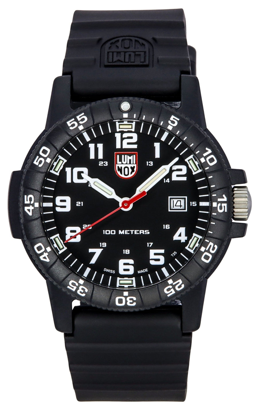 Luminox Leatherback SEA Turtle Giant Polyurethanarmband Schwarzes Zifferblatt Schweizer Quarz XS.0321.L 100M Herrenuhr