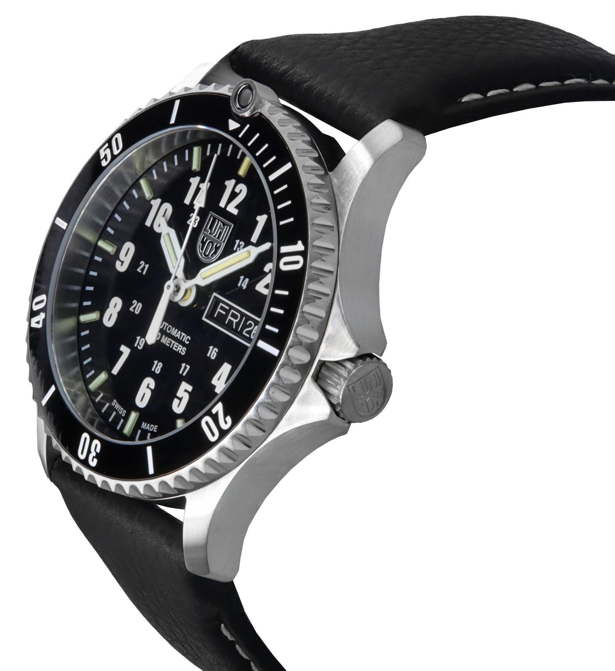 Luminox Sport Timer lederen band blauwe wijzerplaat automatisch duiker XS.0921 200M herenhorloge