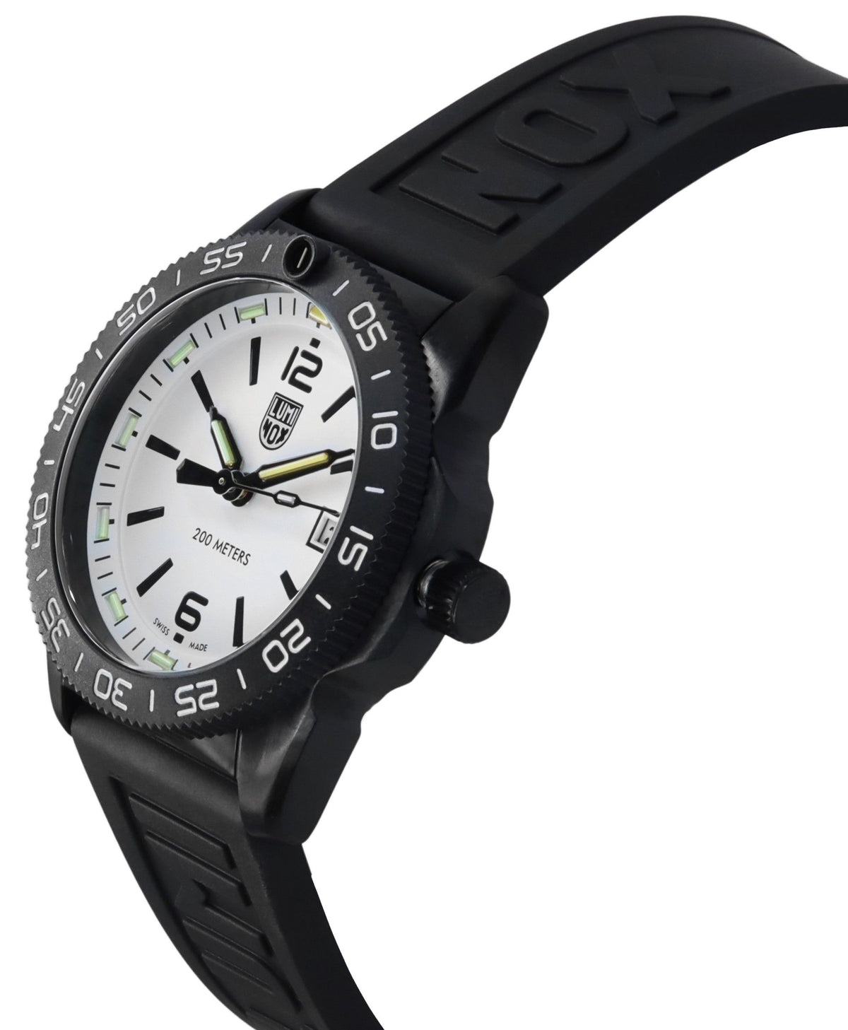 Luminox Pacific Diver Ripple rubberen band witte wijzerplaat quartz XS.3127M 200M herenhorloge