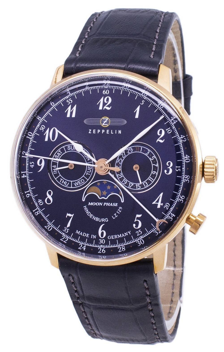 Zeppelin Serie LZ 129 Hindenburg Germany Made 7038-3 70383 Herrenuhr