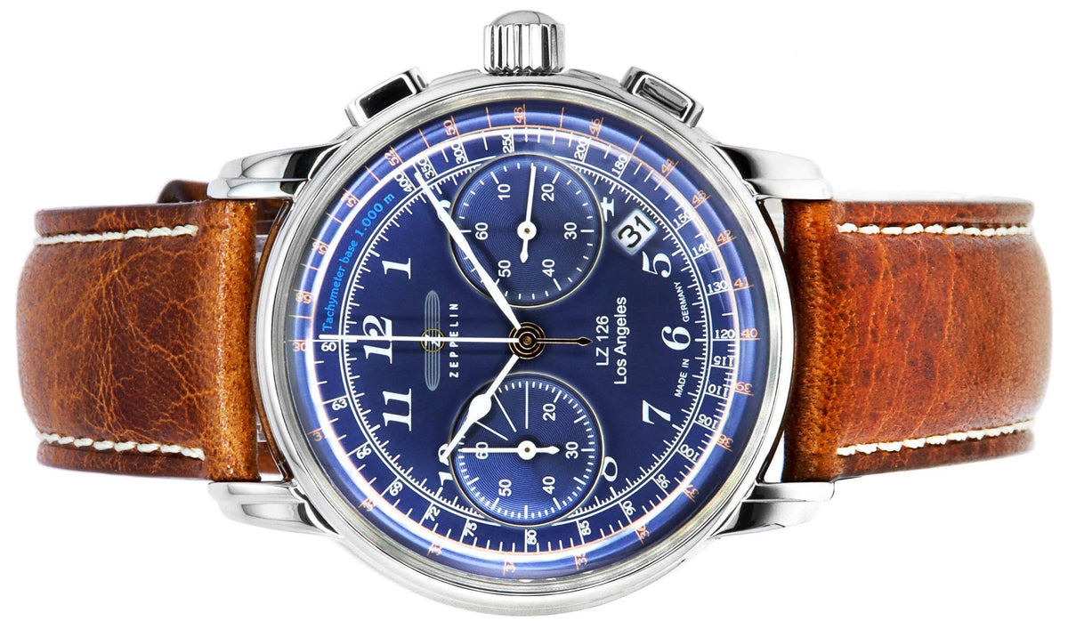 Zeppelin LZ126 Los Angeles Chronograph Blue Dial Quartz Z76143 Men's Watch