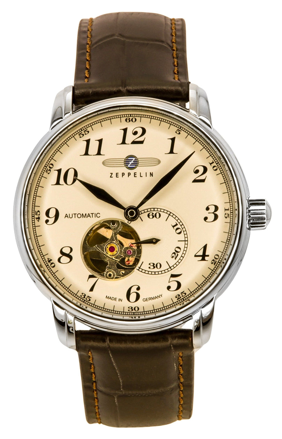 Zeppelin Serie LZ127 Graf 7666-5 76665 Automatik Herrenuhr Made in Germany