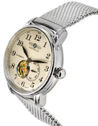 Zeppelin LZ 127 Graf Stainless Steel Open Heart Beige Dial Automatic 7666M5 Men's Watch