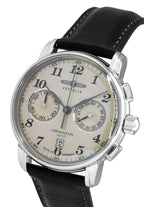Zeppelin LZ127 Chronograph Lederarmband Champagner Zifferblatt Quarz 767885 Herrenuhr