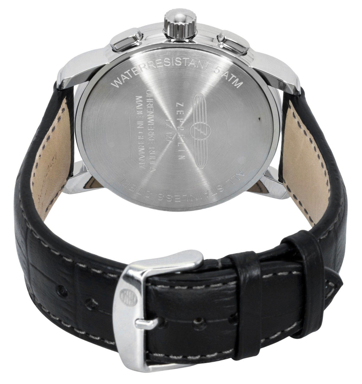 Zeppelin LZ127 chronograaf lederen band champagne wijzerplaat quartz 76785 herenhorloge
