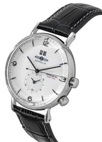Zeppelin Hindenburg Blue Leather Strap White Dial Quarz 80441 Herrenuhr