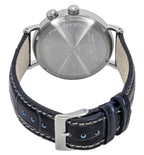 Zeppelin Hindenburg Blue Leather Strap White Dial Quarz 80441 Herrenuhr