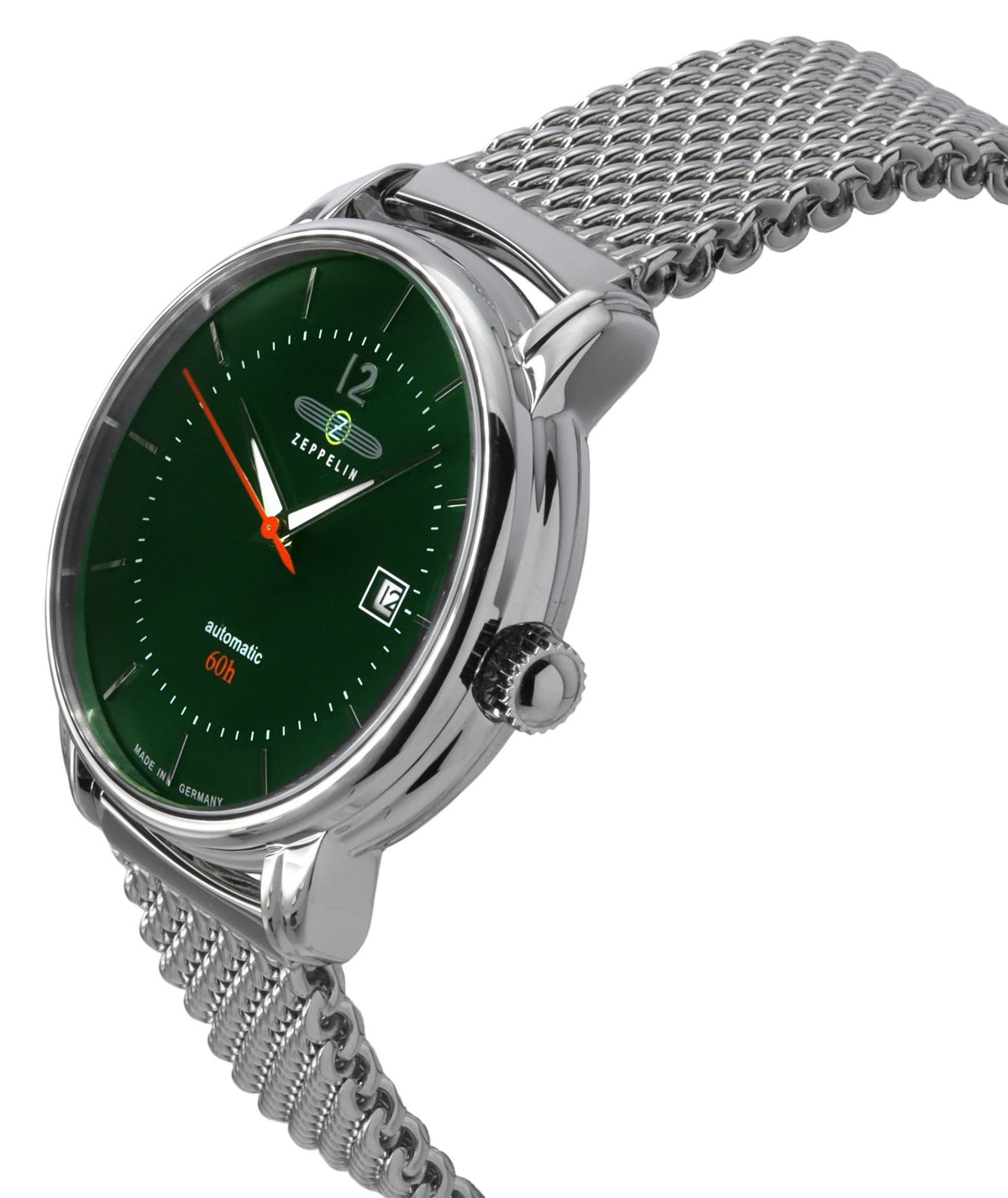 Zeppelin LZ120 Bodensee Stainless Steel Green Dial Automatic 8160M4 Men's Watch