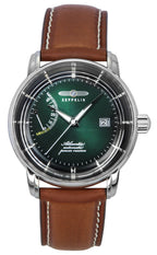 Zeppelin Atlantic Lederarmband Dunkelgrünes Zifferblatt Automatik 84624 Herrenuhr