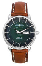 Zeppelin Atlantic Braun Lederarmband Grünes Zifferblatt Automatik 84664 Herrenuhr