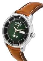 Zeppelin Atlantic Braun Lederarmband Grünes Zifferblatt Automatik 84664 Herrenuhr