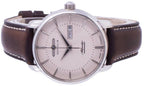Zeppelin Atlantic Beige Zifferblatt Lederarmband Automatik 8466-5 84665 Herrenuhr