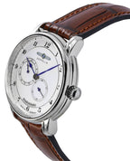 Zeppelin Friedrichshafen Leather Strap White Dial Automatic 85681 Men's Watch