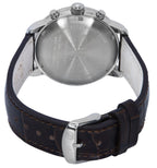 Zeppelin Friedrichshafen Chronograph Lederarmband Gold Zifferblatt Quarz 85845 Herrenuhr
