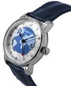 Zeppelin Friedrichshafen GMT Lederarmband Blaues Zifferblatt Automatik 85963 Herrenuhr