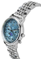 Zeppelin LZ14 Marine Moonphase Stainless Steel Ice Blue Dial Quartz 8637M3 Women's Watch