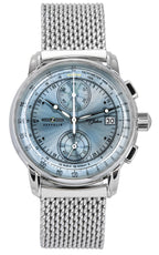 Zeppelin 100 Jahre Ed. 1 Chronograph Ice Blue Dial Quarz 8670M4 Herrenuhr