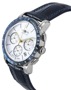 Zeppelin New York Chronograph Lederarmband Weißes Zifferblatt Quarz 88781 Herrenuhr