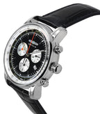 Zeppelin LZ 14 Marine Chronograph Leather Strap Black Dial Quartz 88882 Men's Watch