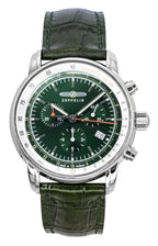 Zeppelin LZ 14 Marine Chronograph Lederarmband Grünes Zifferblatt Quarz 88884 Herrenuhr