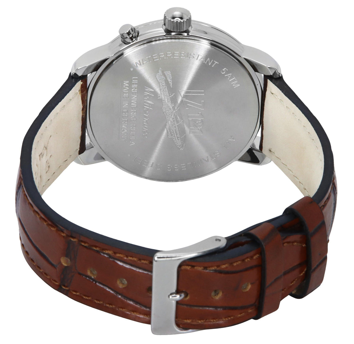 Zeppelin Mediterranean Moon Phase Leather Strap Beige Dial Quartz 96365 Men's Watch