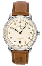 Zeppelin Mediterranee Lederarmband Beiges Zifferblatt Quarz 96405 Herrenuhr