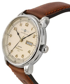 Zeppelin Mediterranee 1921 Lederarmband Beigefarbenes Zifferblatt Automatik 96645 Herrenuhr