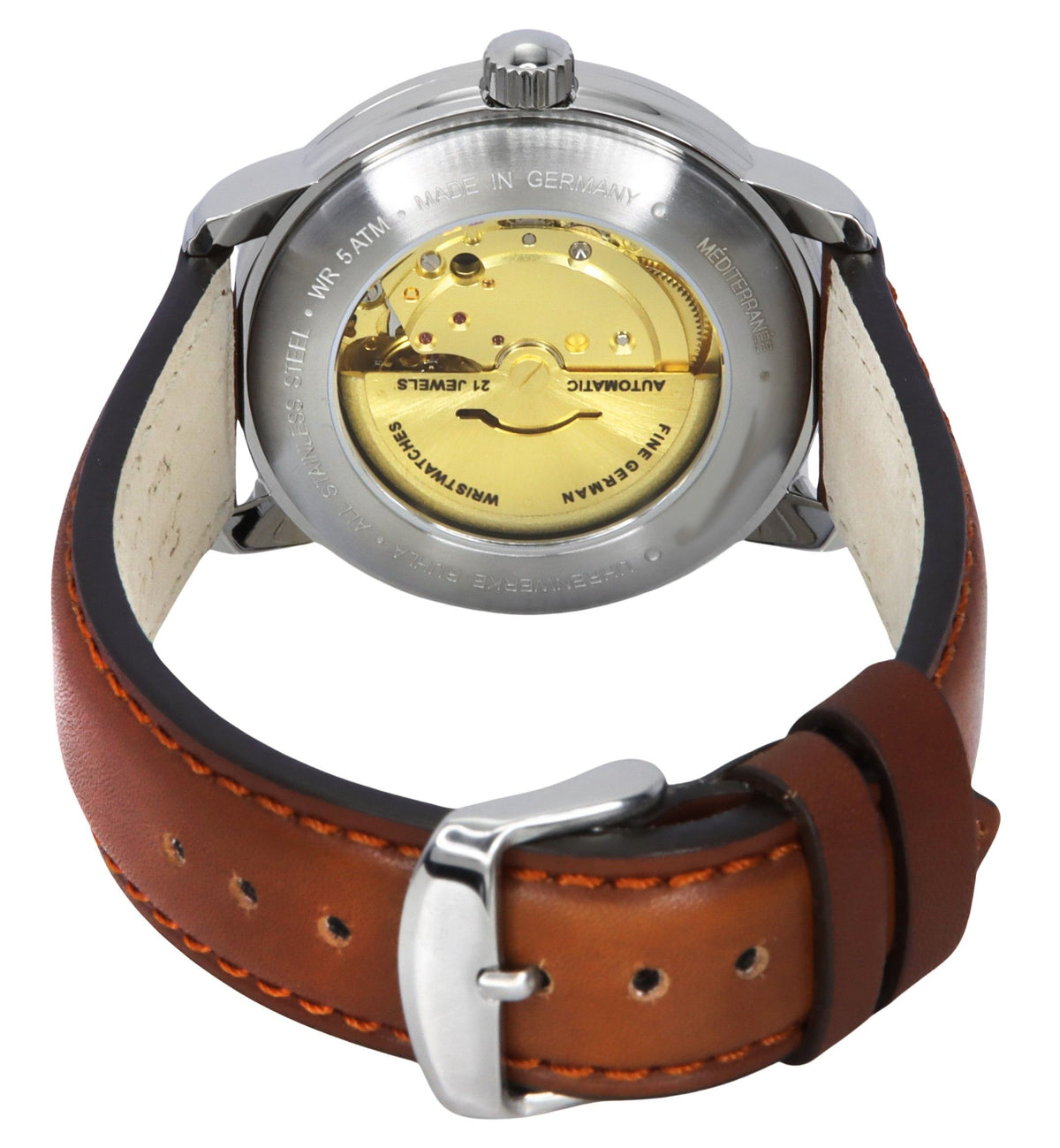 Zeppelin Mediterranee 1921 Leather Strap Beige Dial Automatic 96645 Men's Watch