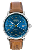 Zeppelin Mediterranee Leather Strap Blue Dial Automatic 96683 Men's Watch