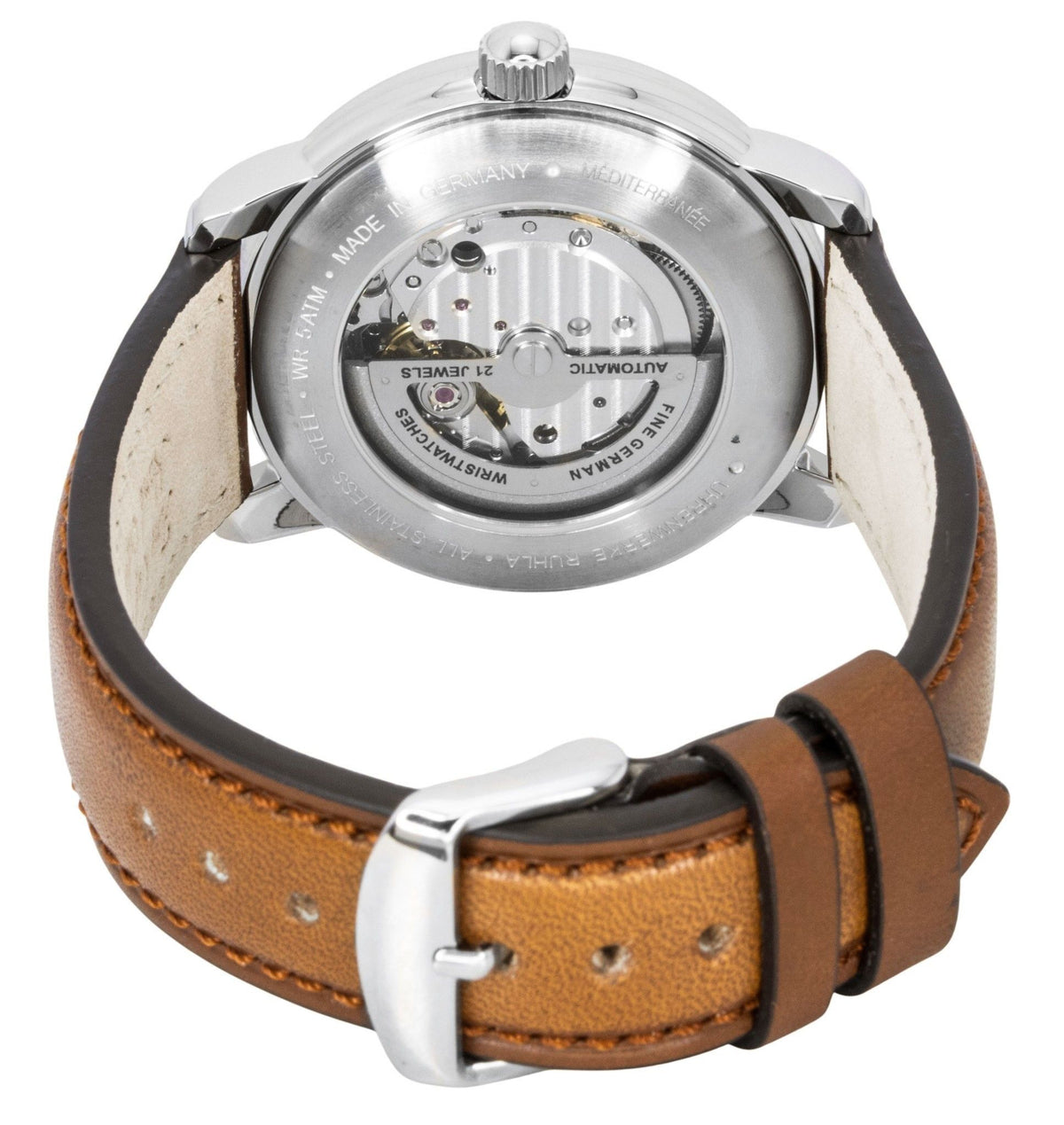 Zeppelin Mediterranee lederen band blauwe wijzerplaat automatisch 96683 herenhorloge