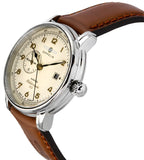 Zeppelin Mediterranean Lederarmband Beiges Zifferblatt Automatik 9668-5 Herrenuhr