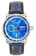 Zeppelin Mediterranee Leather Strap Blue Dial Automatic 96903 Men's Watch